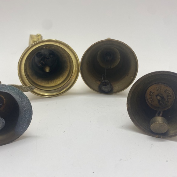 Four Vintage Brass Bells Bundle - Picture 8 of 9